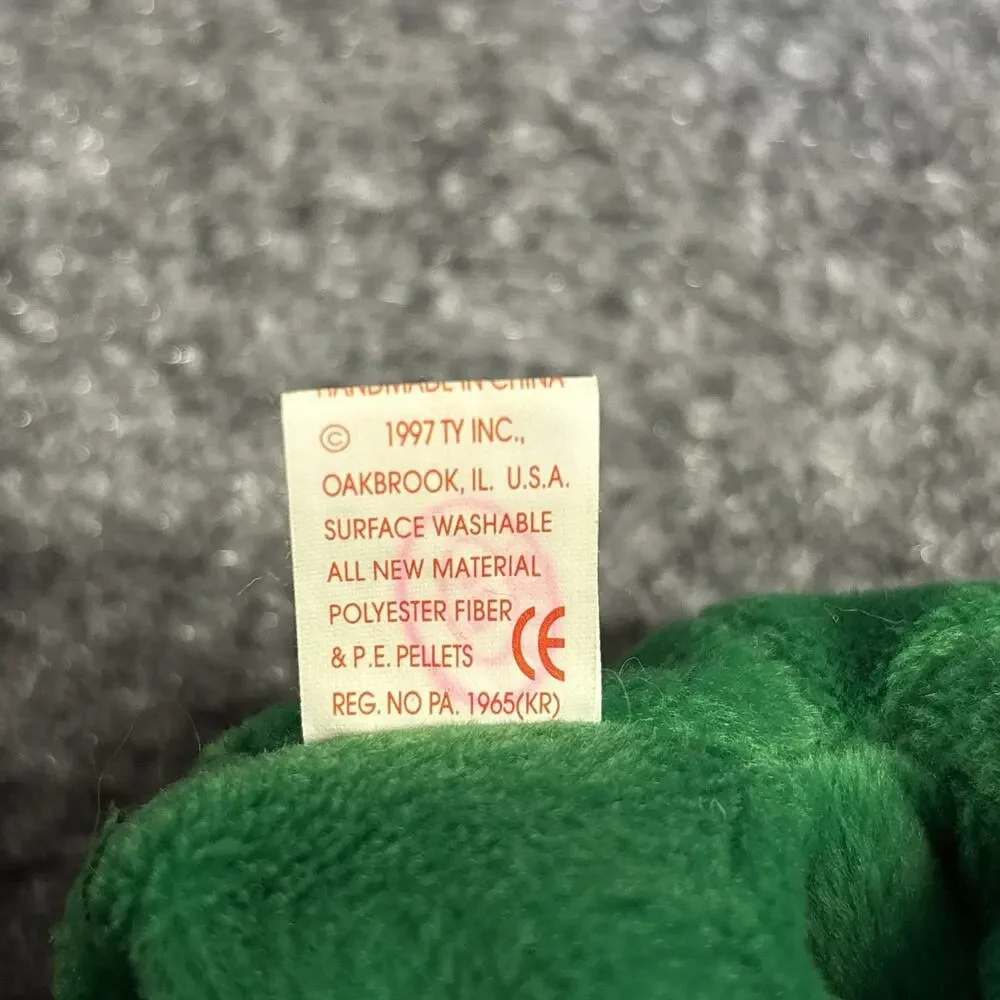 1997 ULTRA RARE Erin Ty Beanie Baby with Eyes ERROR, Beanie babies RETIRED Ty Er